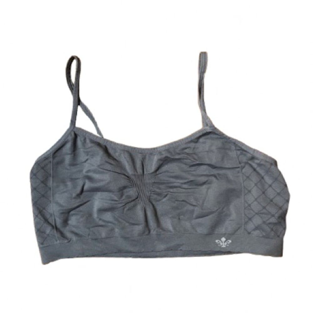 Lily of France Gray Sports Bra Seamless Design Size Large